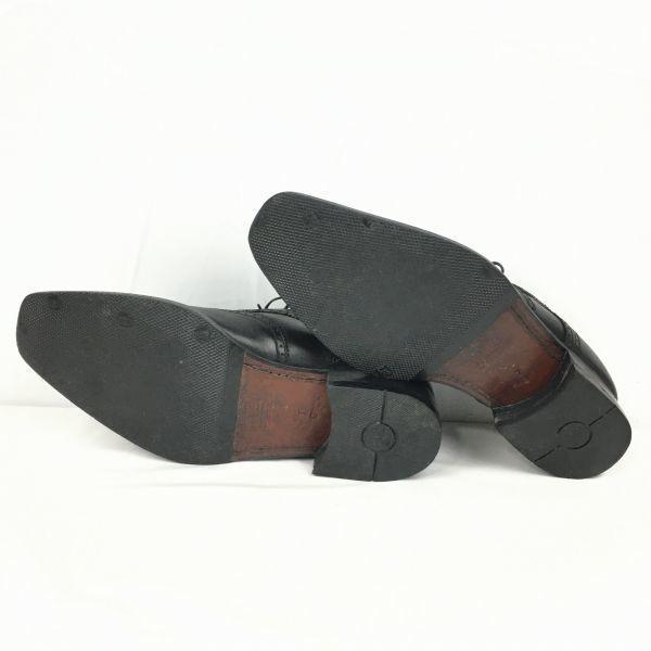 A.Testoni Made In Italy Wingtip Business Shoes Black Size 7G / 25.5cm Men's(USED)