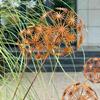 Rust Decoration for Garden Stake Metal Flower Garden Decoration Rust Trellis Flower Bed Stake Pot Stake Natural