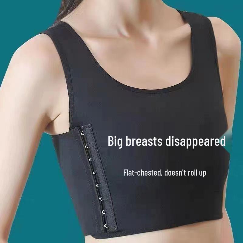 Seamless Chest Binding Sports Vest for Women - Shockproof Breast Reduction, Large Size