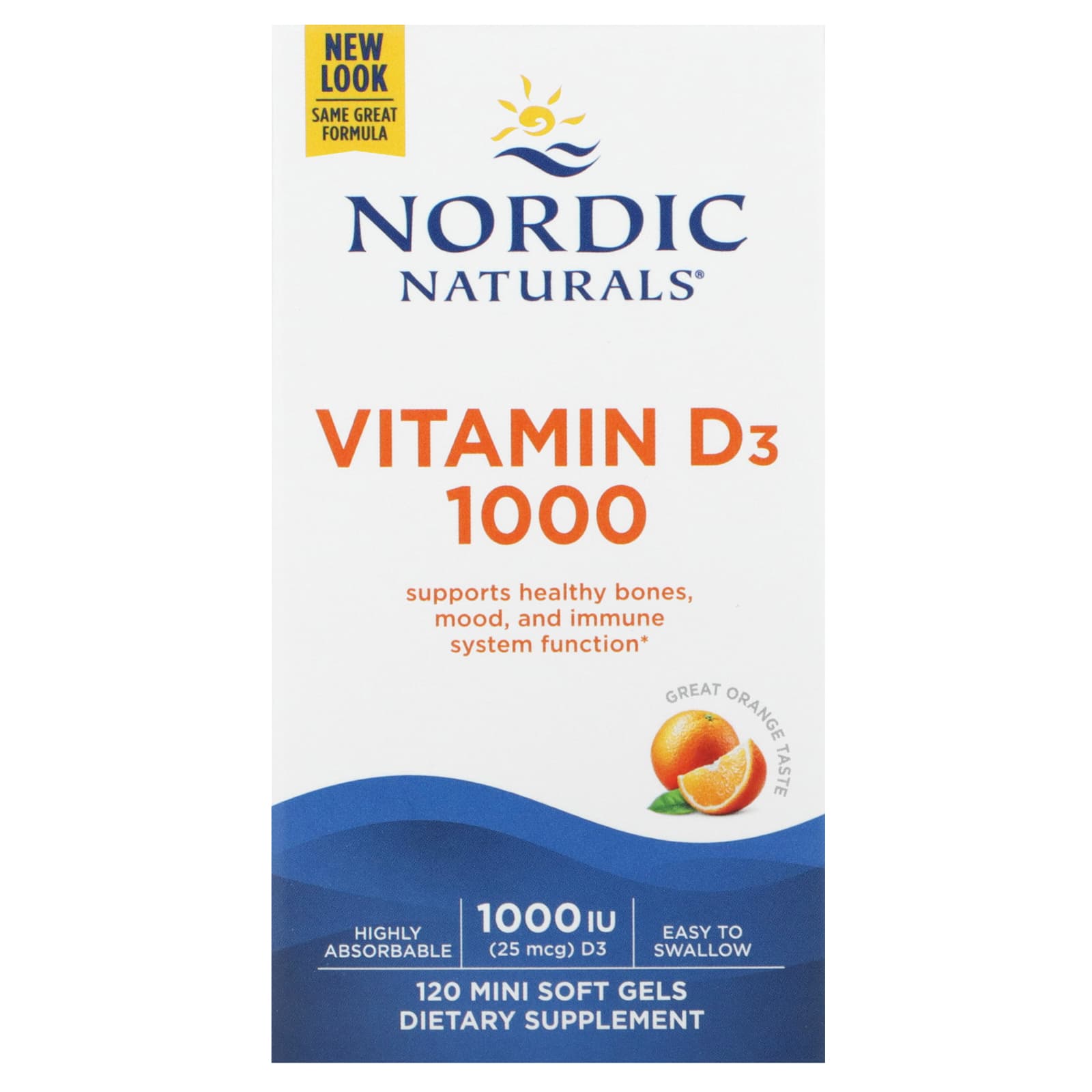 

Vitamin D3, Orange, 1,000 Iu, 120 Softgels