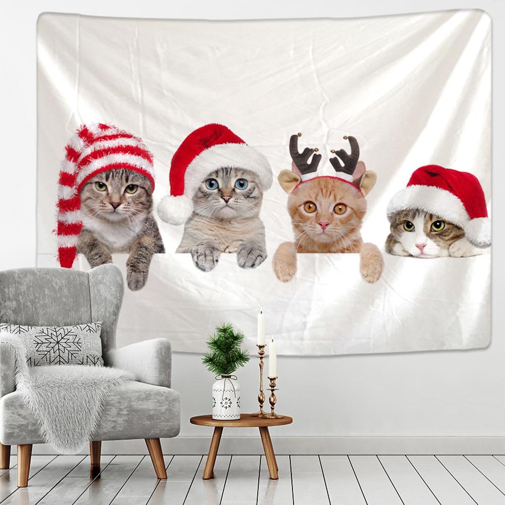 Merry Christmas Christmas atmosphere printed pattern tapestry home living room bedroom wall decoration tapestry