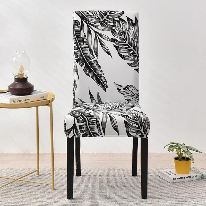 Spandex Wedding Chair Cover Lattice Floral Printed Seat Protector Slipcover for Hotel Banquet Housse De Chaise Dining Room Chair