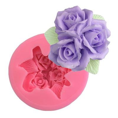 3D silikónové formy DIY mydlo na kvety Forma na výrobu ruží na zdobenie torty