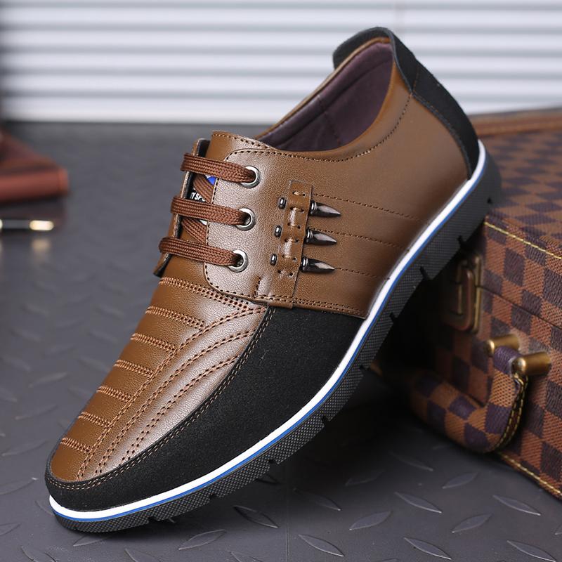 Brand Big size Casual Shoes Men Fashion Business Men Casual Shoes Hot sale Spring Autumn Breathable Casual Men Shoes Black tyu