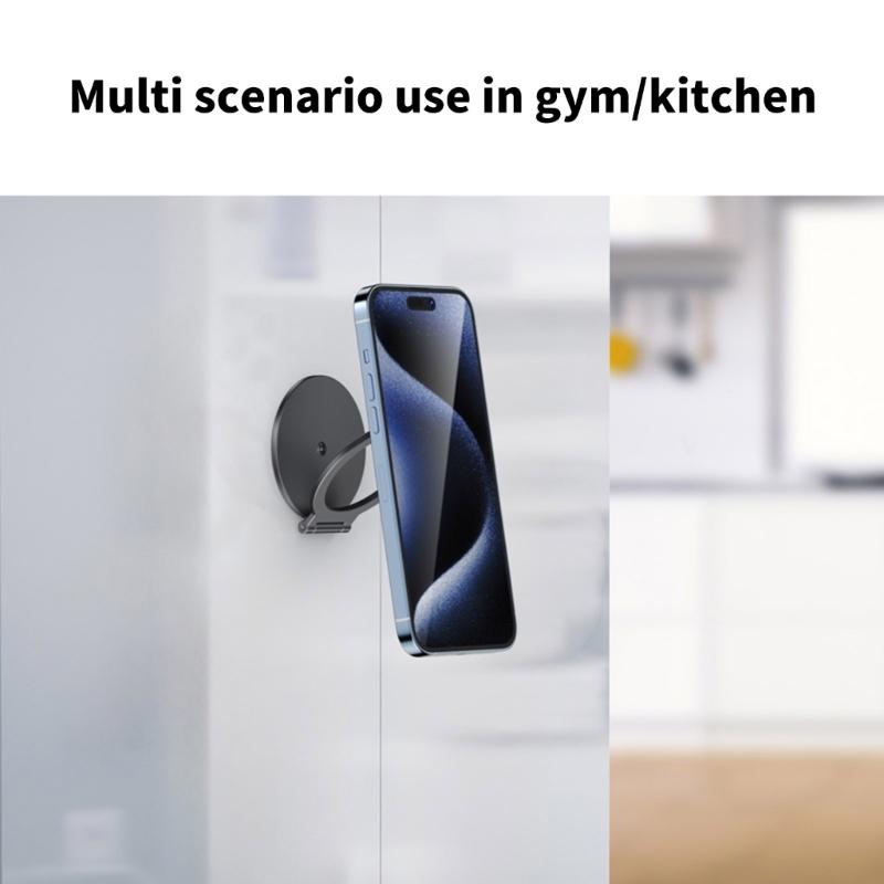 Car Phone Holder Desktop Car Dashboard Double Sided Magnetic Foldable Stand Cellphone Holder Stand with 1/4in Screw Hole