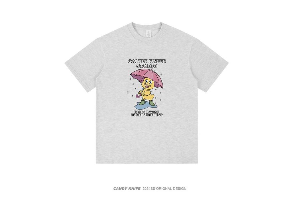 Trendy Cartoon Print Unisex Casual Short Sleeve T-Shirt