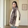 Autumn and Winter New Versatile Trend Imitation Cashmere Jacquard Fringed Scarf Long Outer Temperament Scarf Shawl