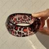 Mode Vintage Punk Leopard Schwarz Farbe Metall Armreifen Mode Hip Hop Rund Geometrisch Breite Armreifen Armbänder Handgelenk Schmuck