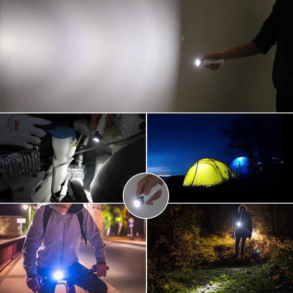 Mini USB Rechargeable LED Flashlight Super Bright Outdoor Waterproof Lighting Small White Flash Light Riding Camping Hunting