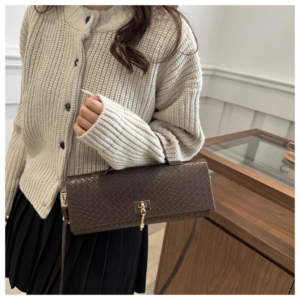 Design di nicchia personalizzato, Stile casual occidentale, Semplice monospalla, Tendenza casual, Borsa da donna, Borsetta quadrata piccola alla moda