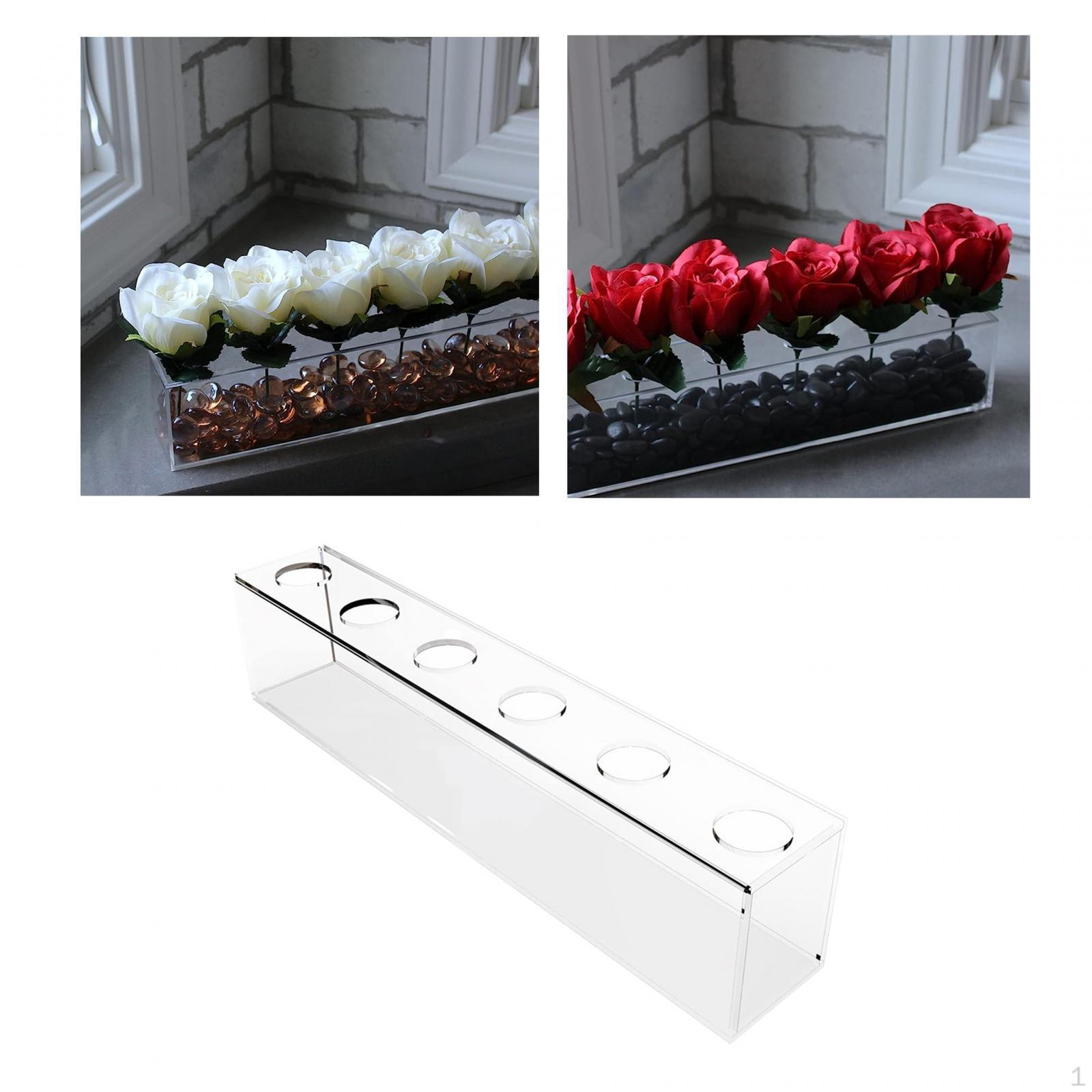 

Элегантная ваза из прозрачного стекла для цветочных композиций и декора дома 6 Holes