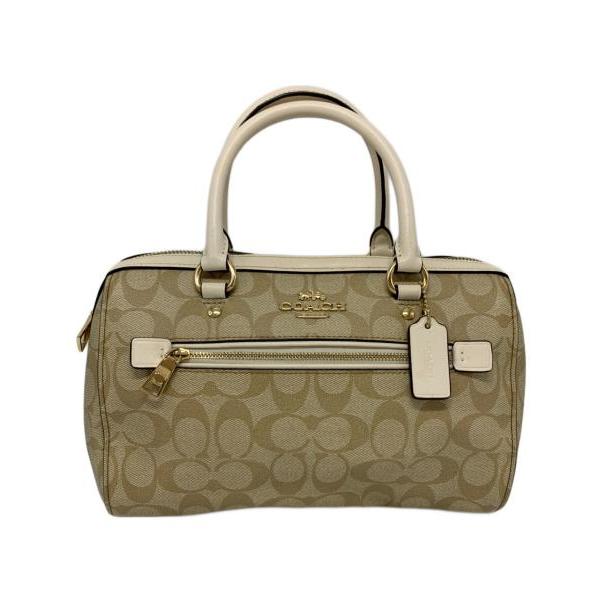 Used COACH Rowan Satchel Signature Canvas 2-Way Bag
