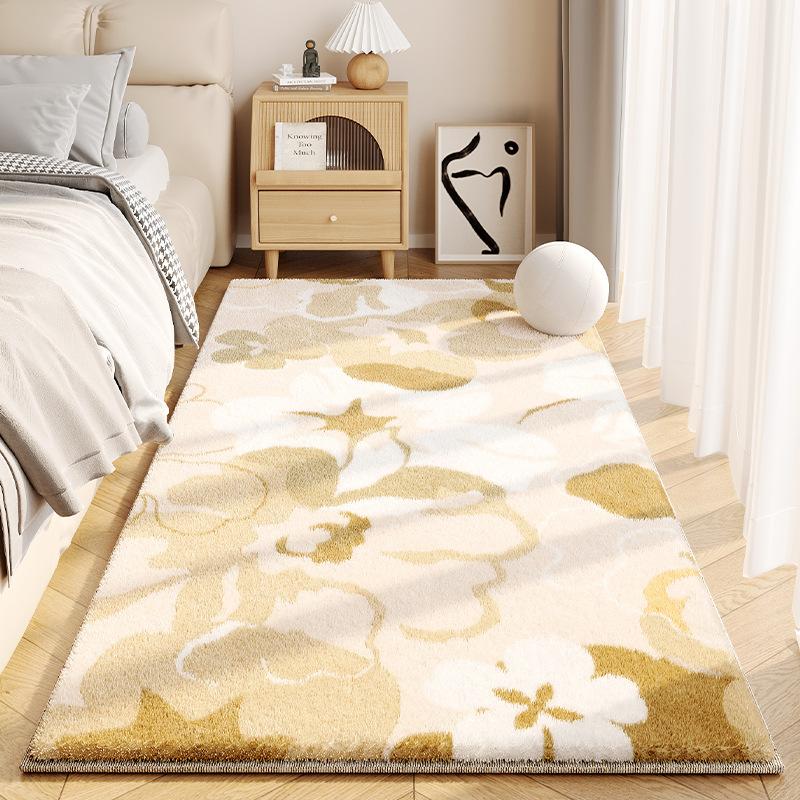 

Simple Cream Style Faux Cashmere Living Room Fluffy Rugs Home Decor Bedroom Cloakroom Bedside Non-Slip Rugs 50X120CM