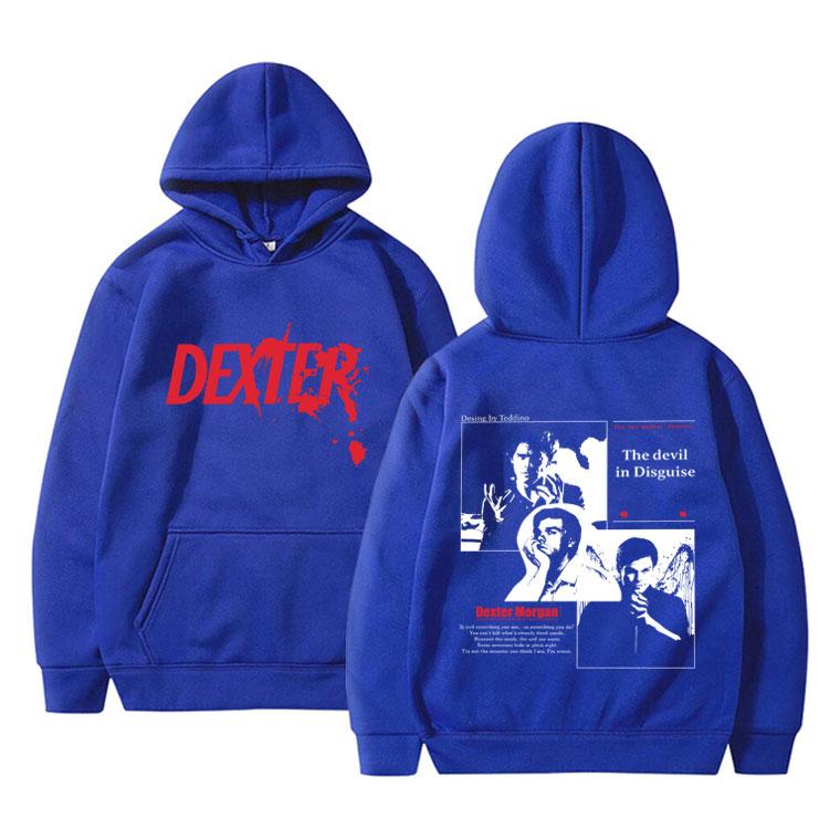 TV Play Dexter Morgan The Devil In Disguise Hoodie Men Women Casual Vintage Streetwear Male Fashion Oversized Pullover Hoodies