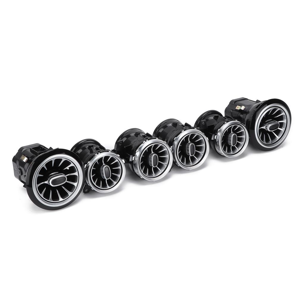 6 Stück 64 Farben LED Turbine Luftauslass Umgebungslicht Kit Ersatz für MercedesBenz E-Klasse W213