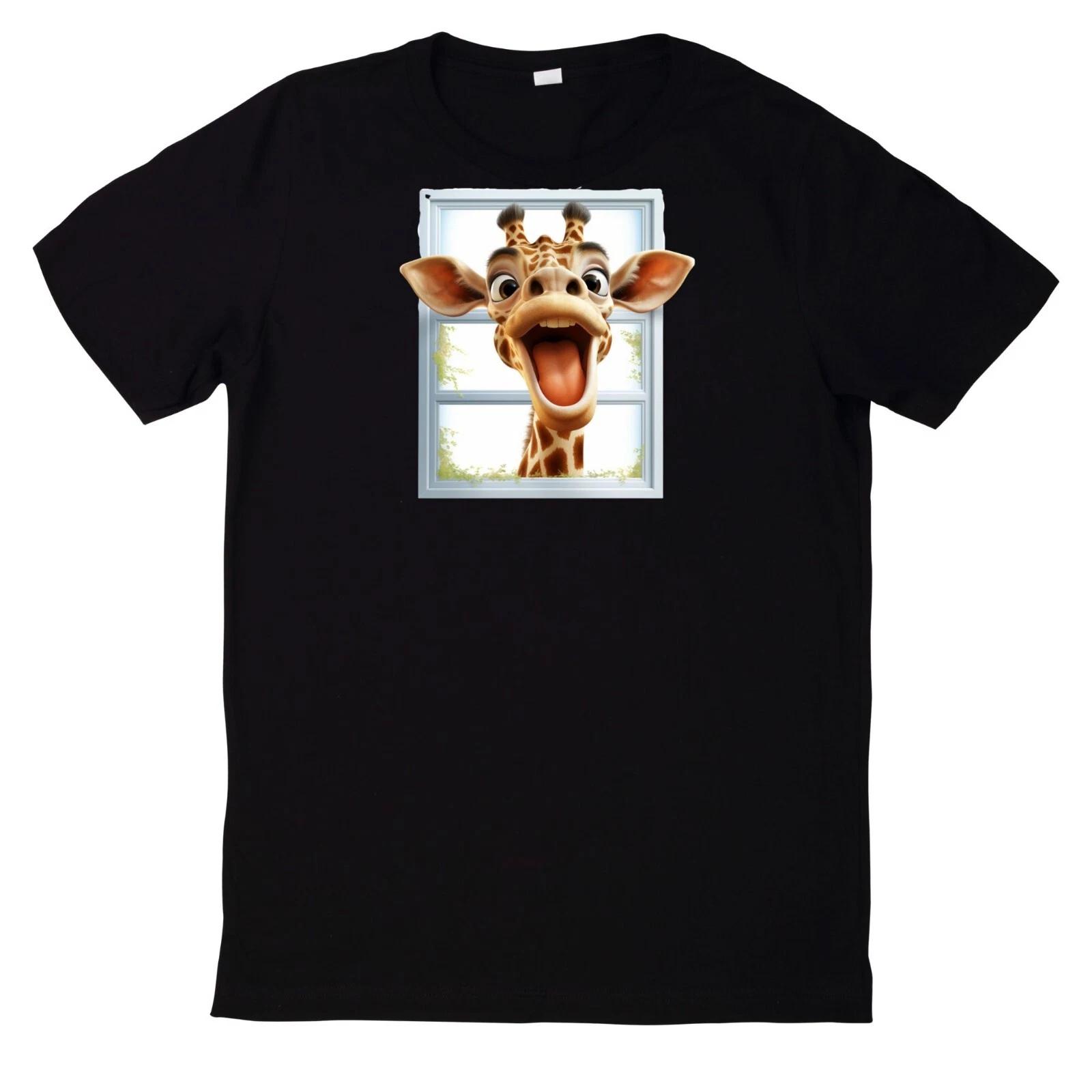 T-Shirt Giraffe Tier Witzig Geschenkidee Lustig Geschenk Motiv Baumwolle XS