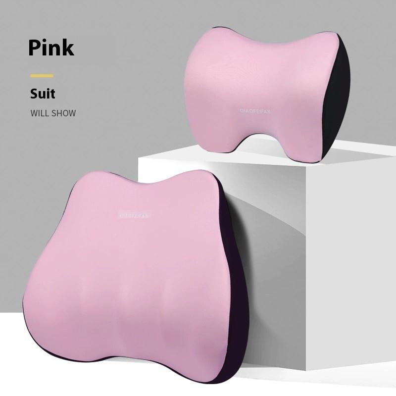 Car Headrest Pillow and Lumbar SupportMemory Foam Car Seat CushionNeck Pillow and Back Cushion for Car Seats