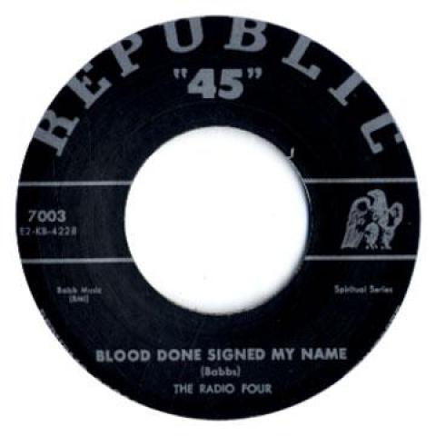 

7inch Record RADIO FOUR - Blood Done Signed My Name / What Mo REPUBLIC7003 Republic 2010 UK Blues