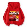 Car Movie Kids Hoodies Kawaii Cartoon Character Printed Tops Boys Winter Casual Sports Long Sleeves Autumn Children Clothing