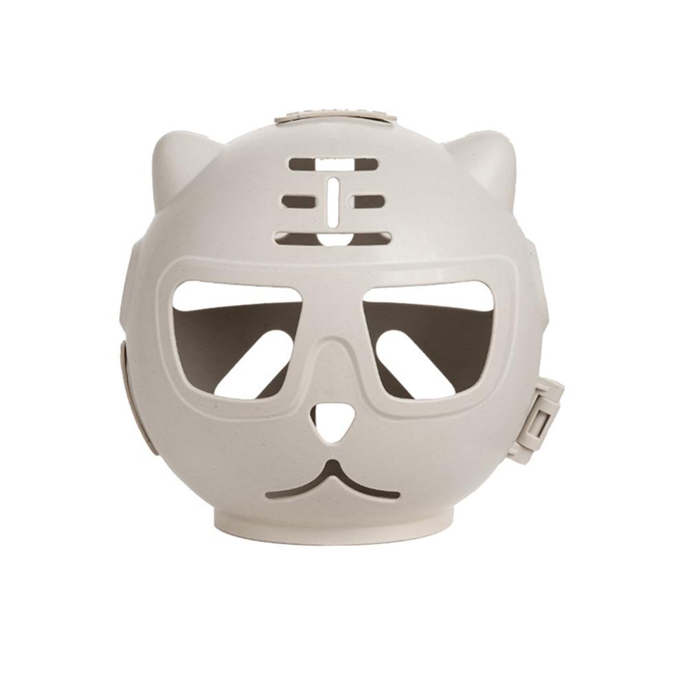 

Намордник для кошки против укусов, защитный космический капюшон, прозрачная маска для кошки, шлем, товары для питомцев Khaki white-S