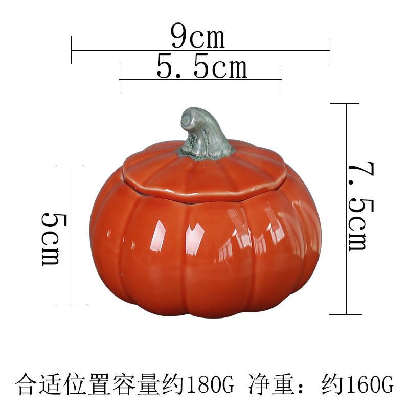 Ceramic Candle Cup Household Aromatherapy Decorative Ornament Simple Candle Empty Cup Filled With Soybean Wax Container Pumpkin scented cup (scented candle not included