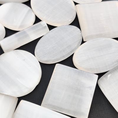 Unique Polished Selenite Cabochon Loose Gemstone, Gemstone Lot, Jewelry Making Cabochon Lot, Mix Shape And All Size Cabochon Lot.