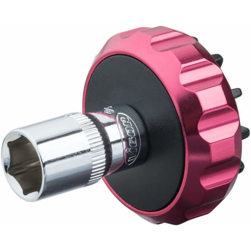 ViGOR V2941 Finger Ratchet, German-Made Mini Ratchet with 5 Operating Angle, 29mm Diameter, 72 Gears, 1/4-Inch Short Ratchet, Forward and Reverse Rot