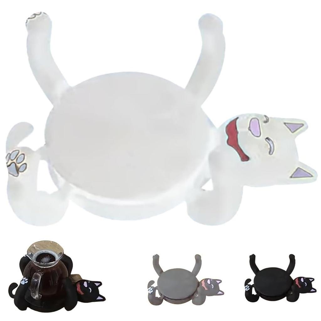 Cute Cat , 3D Print Cat Mug Holder, Non-Slip Funny Creative In The Shape Of Cats Drink With Holder, Gifts For Pet Lovers And Birthday Party