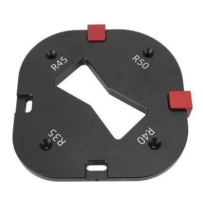 Round Corner Template with Locating Block R35 R40 R45 R50 Radius Routing Tool for Woodworking Carving Chamfering