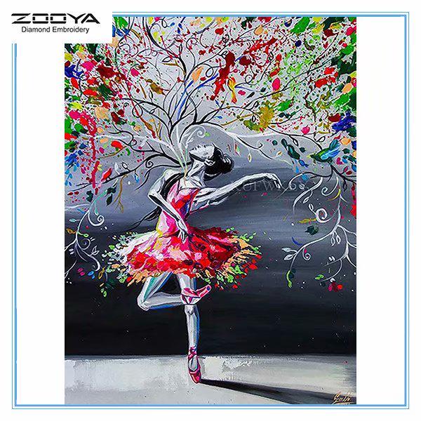 

ZOOYA DIY 5D квадратный горный хрусталь красивая танцовщица Алмазная вышивка картина вышивка крестиком домашний декор