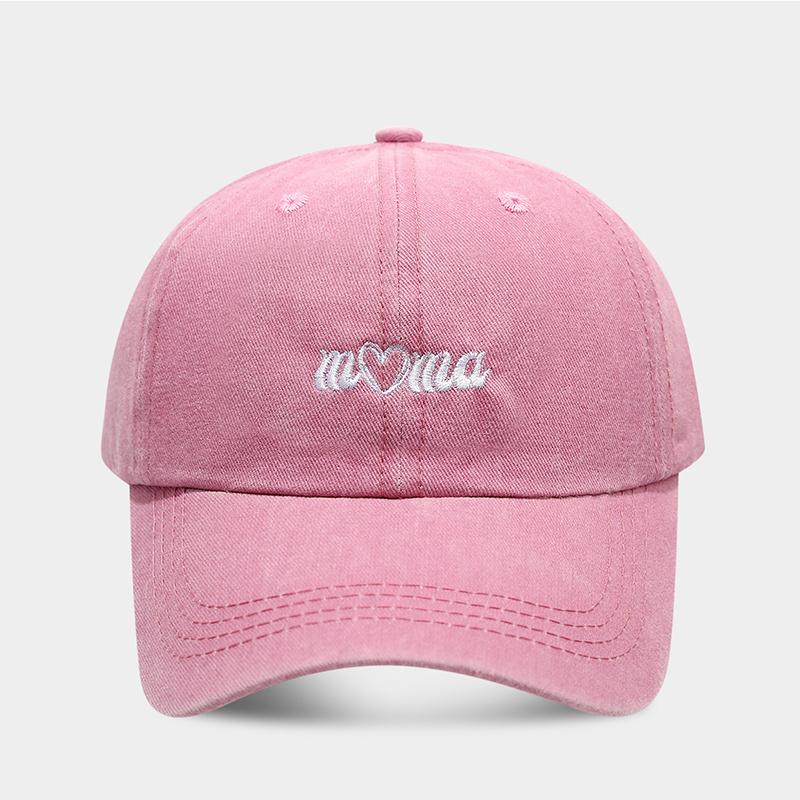 Stickerei Buchstabe Mama Papa Gewaschene Baumwolle Baseballkappe Hip Hop Damen Verstellbare Schirmmütze Outdoor Herren Sonnenschutz Snapback Kappen