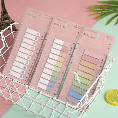 Αυτοκόλλητο σελίδας ευρετηρίου Sticky Notes πολλαπλών χρήσεων με αυτοκόλλητο μπλοκ σημειωματάριου χάρακα με χαλαρά φύλλα Μαθητική επιστολή Σχολική προμήθειες γραφείου