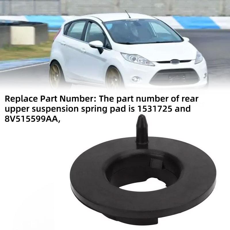 2PCS Rear Spring Top Mount-Anti Squeak Part Black Car Rear Upper Suspension Spring Pad For Ford Fiesta Mk7 2009-2017 1531725