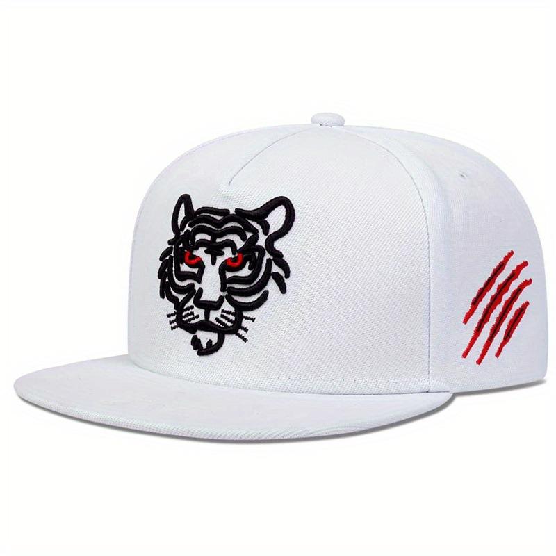 

New tiger pattern embroidery pattern personalized casual versatile sunshade hip hop hat baseball cap білий