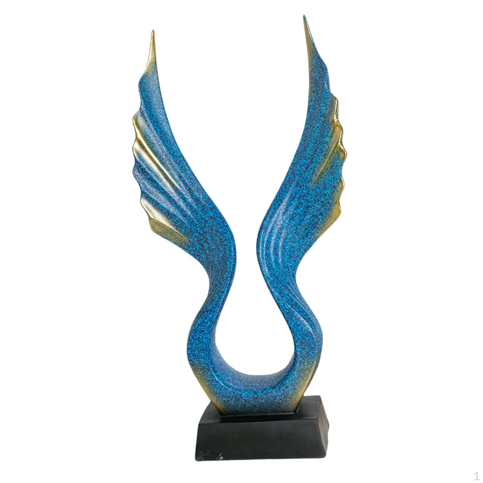 

Decorative Wing Figurine Bird Sculptures Art Crafts Table Centerpiece Desktop Resin Statue for Angel Wing