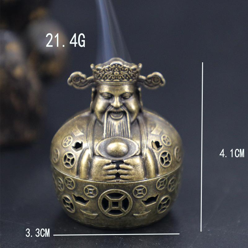 

Благовонница в форме Бога Богатства/Слитка, Бытовая, для использования в помещении, для благовоний-слайсов, конусных благовоний, Ретро кадильница, Настольное маленькое украшение