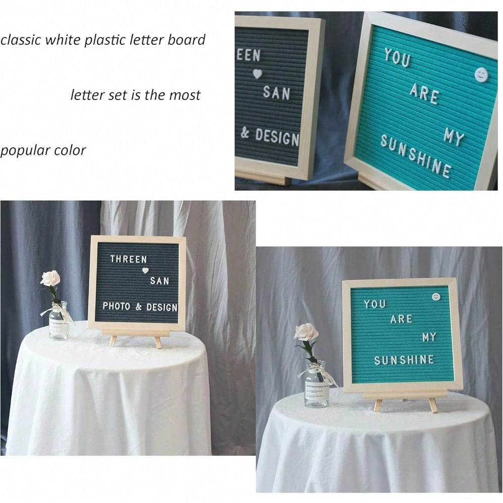 3 Sets/510Pcs Board Letters Characters Letter Set for Changeable Felt Letter Board Letters, Symbols for Sign Message Board White Plastic