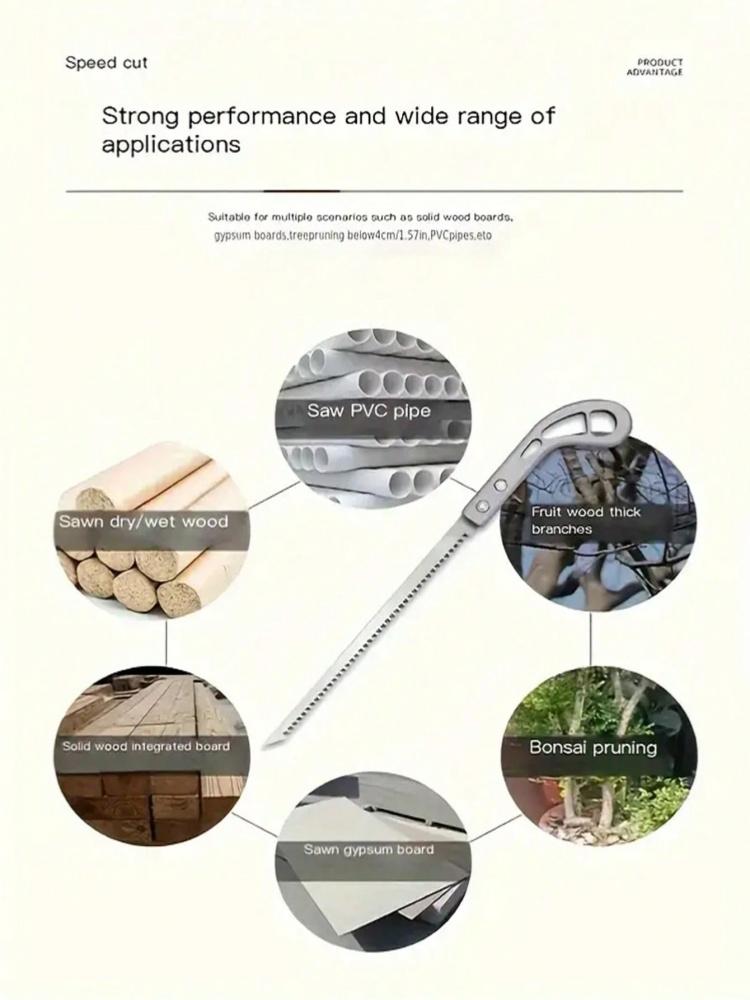 Hochleistungs-Metalltrennsäge mit Kettensägeblatt, langlebige japanische Säge aus SK5-Stahl