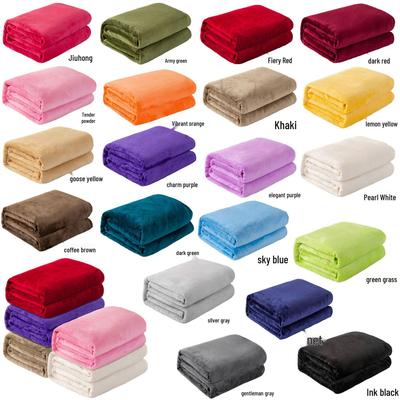 Einfarbige Flanelldecke - Sommer-Sofa-Nickerchen-Überwurf, Korallenfleece-Bettlaken, Geschenkdecke