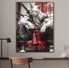 Interesting Animal Samurai White Cat Rhinoceros Tiger Wolf Abstract Poster Canvas Paintings Wall Art Pictures Home Decor