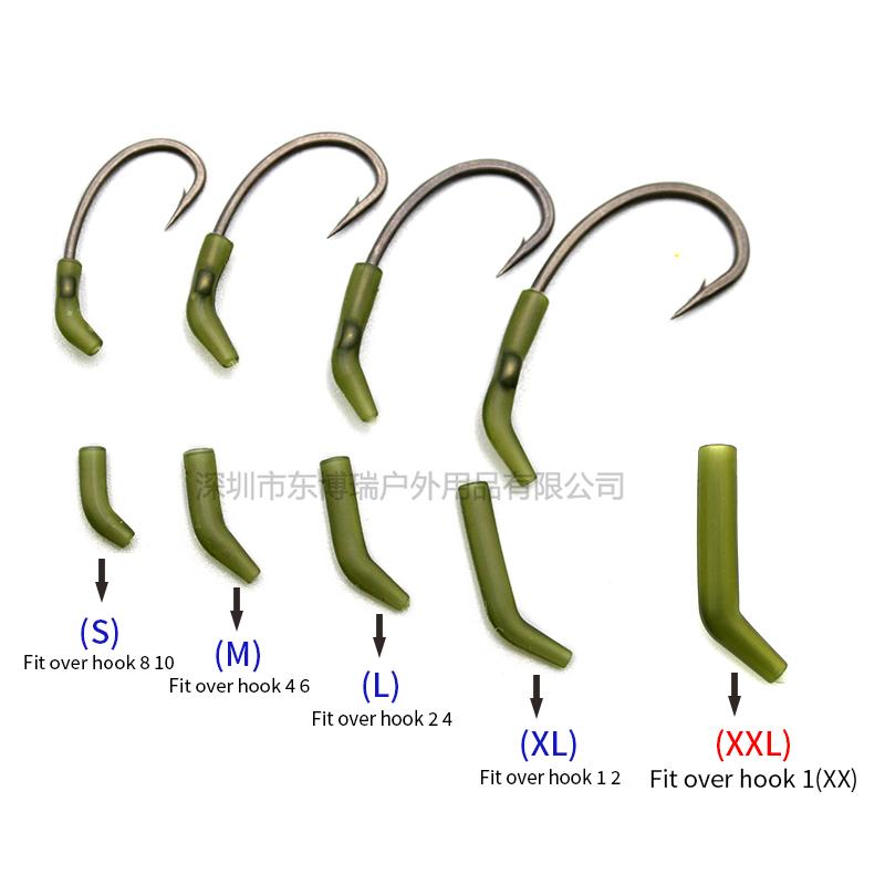 30x Carp Fishing Accessories Hook Kickers Line Aligner Size S/M/L/XL/XXL Fit For Shank Hook 1/2/4/6/8/10 Hair Rigs Tackle