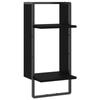 VidaXL Wall Shelf with Bar Black 30x25x65 Cm 836298