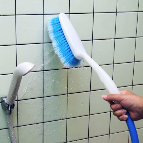 Azuma Handy Water-Permeable Brush, Total Length: Approx. 41cm, Soft, Split-Tip Brush, Ideal for Cleaning the Fine Mesh of Screen Doors. AZ289