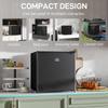 46 Litre Table Top Mini Fridge, Small Fridge with Ice Box, Reversible Door, Adjustable Temperature and Legs for Bedrooms, Home Office, Black