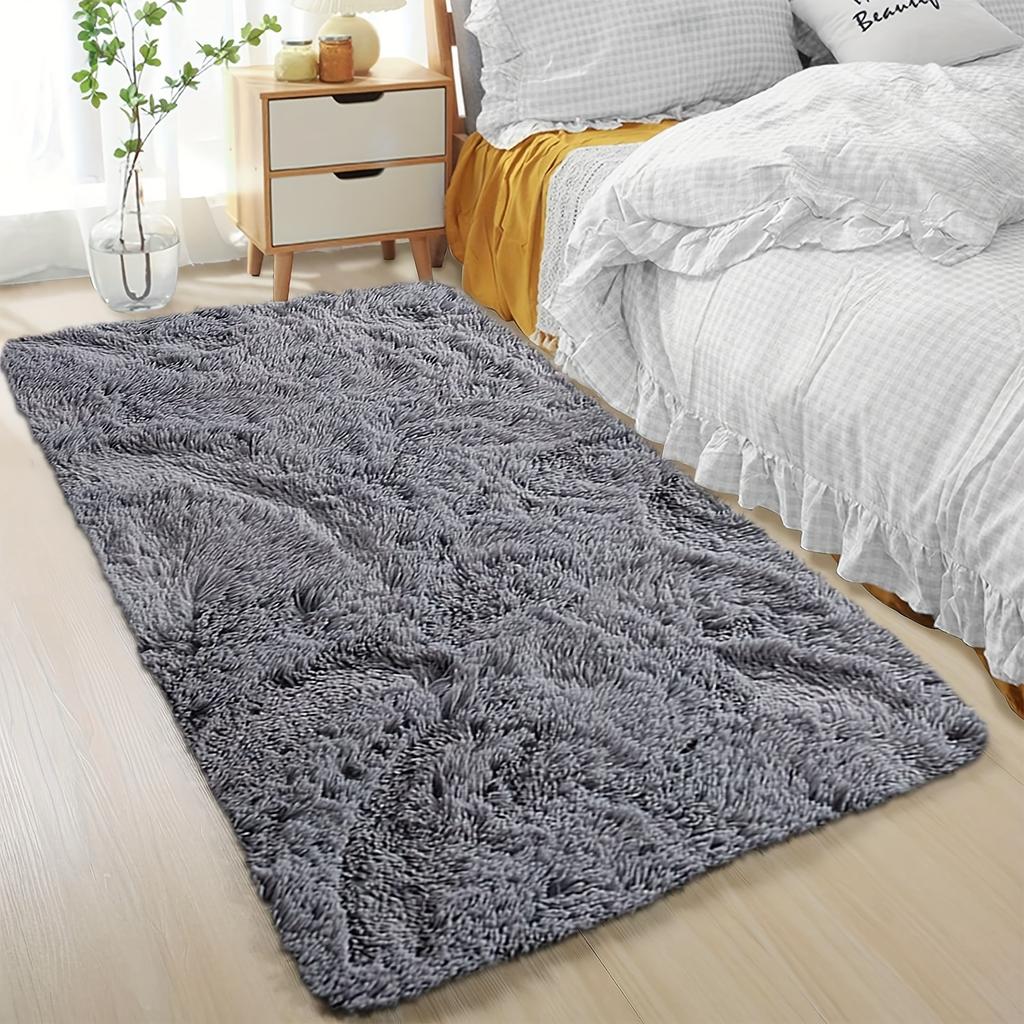 Luxurious Fluffy Area Rug Soft Plush Carpet Silk Wool Sofa Bedside Rug Children's Room Living Room Bedroom Mat Home Decor