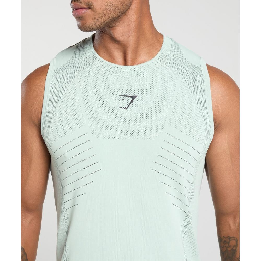 Gymshark Apex Seamless Tank Cool Turquoise Black A5a5c Tbrk