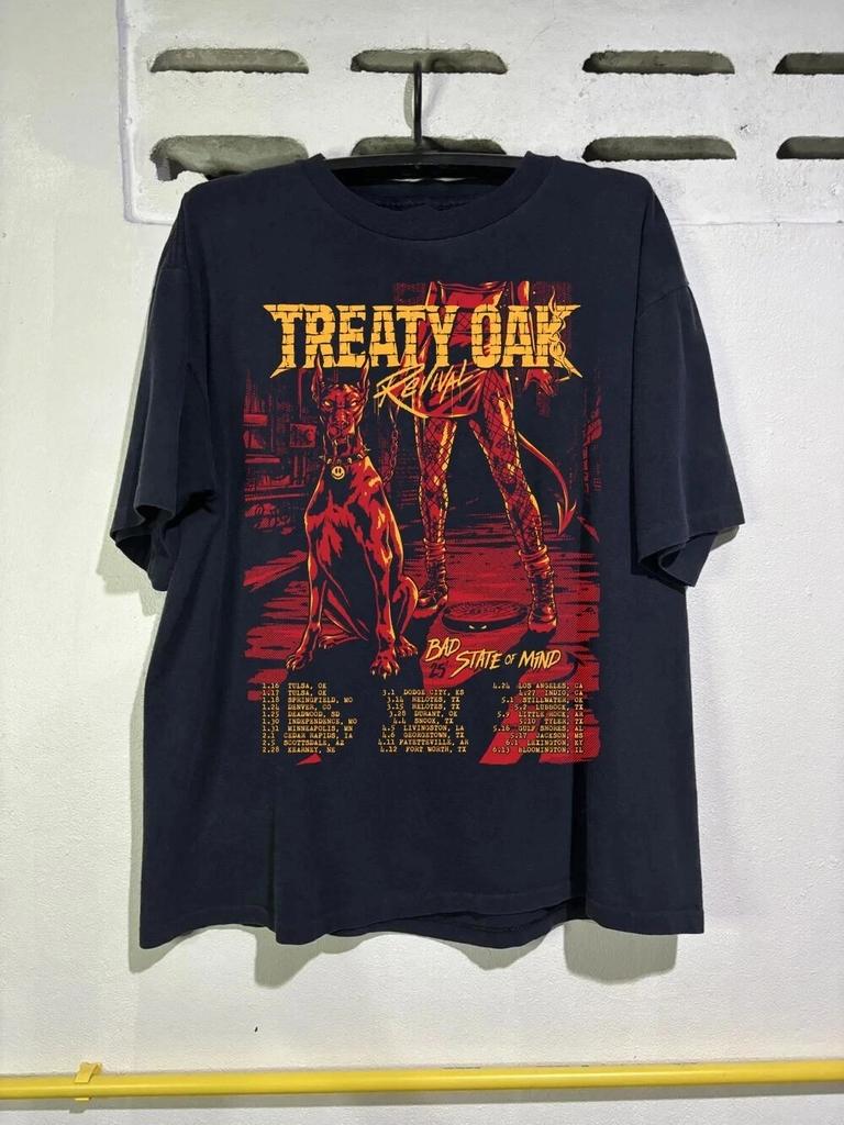 Treaty Oak Revival Band Tour 2025 Black All Size T Shirt Unisex