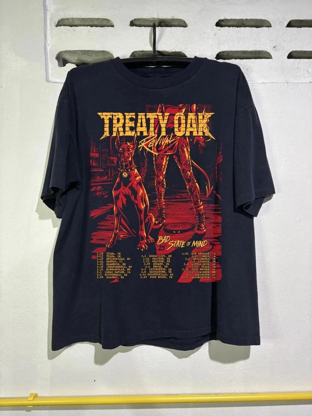 

Treaty Oak Revival Band Tour 2025 Black All Size T Shirt Unisex S