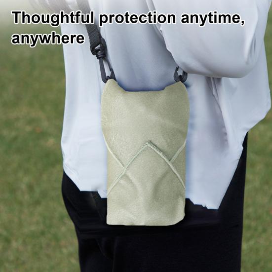 Makeup Bag Portable Protective Cosmetic Pouch Smooth Wear Resistant Self Adhesive Versatile Camera Lens Wrap Travel Organizer