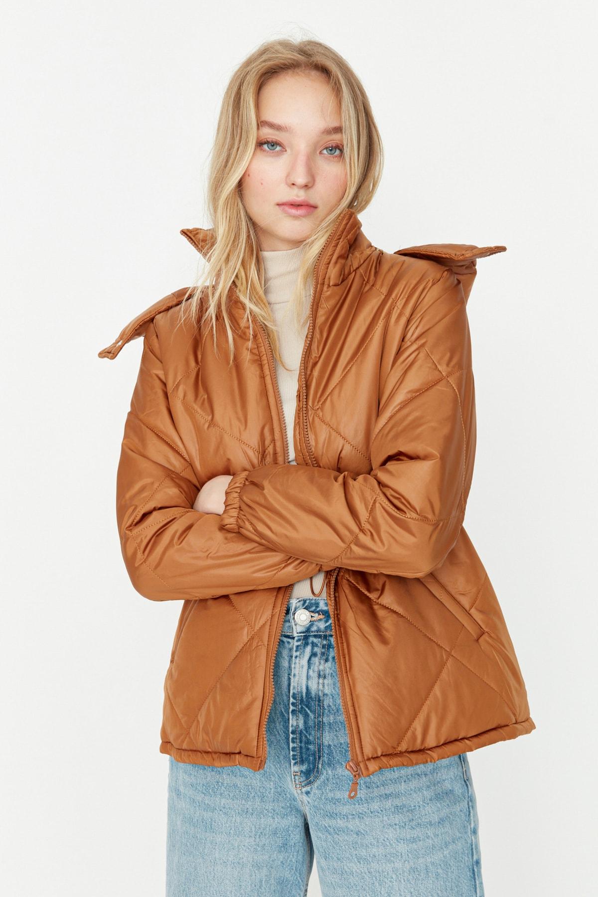 

Зимняя куртка - коричневая - пуховик